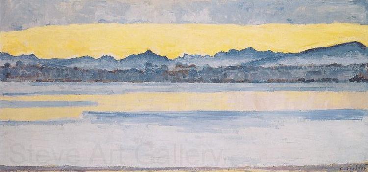 Ferdinand Hodler Genfersee mit Mont-Blanc in der Morgendammerung Spain oil painting art